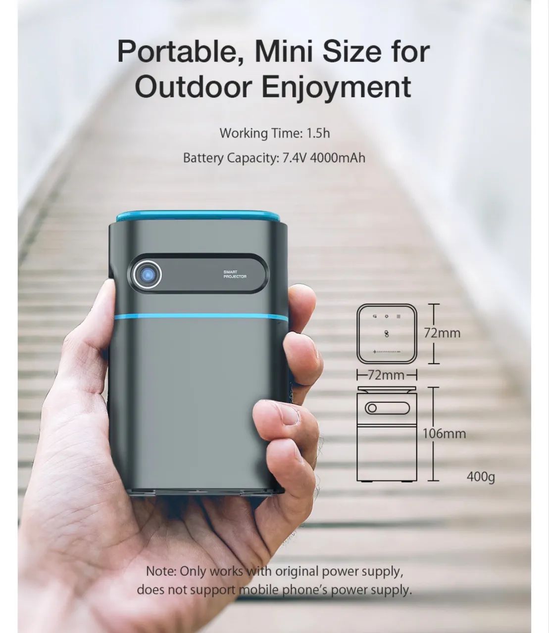 BW-VT2 Mini WIFI Projector, bluetooth Home Theater