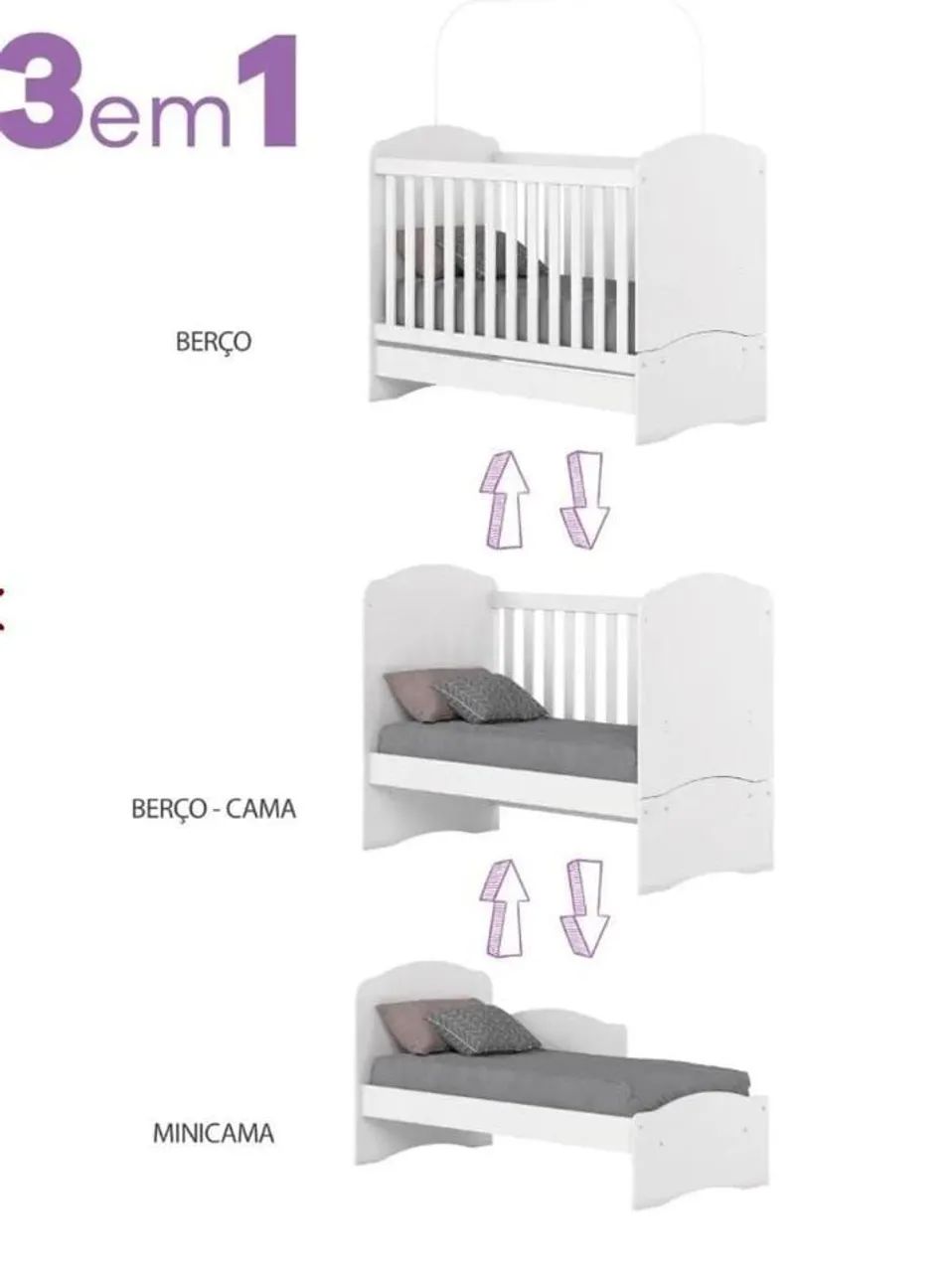 Berço que vira mini cama  - Foto 2