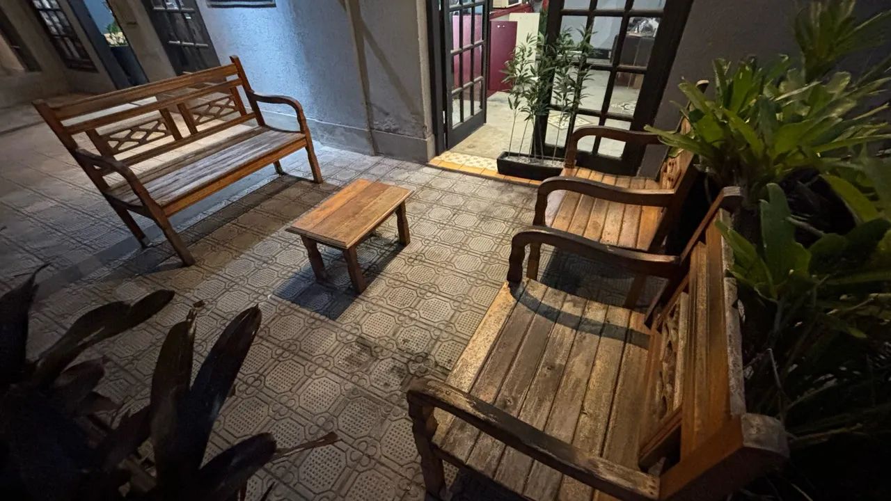 Conjunto sofá madeira - Foto 3