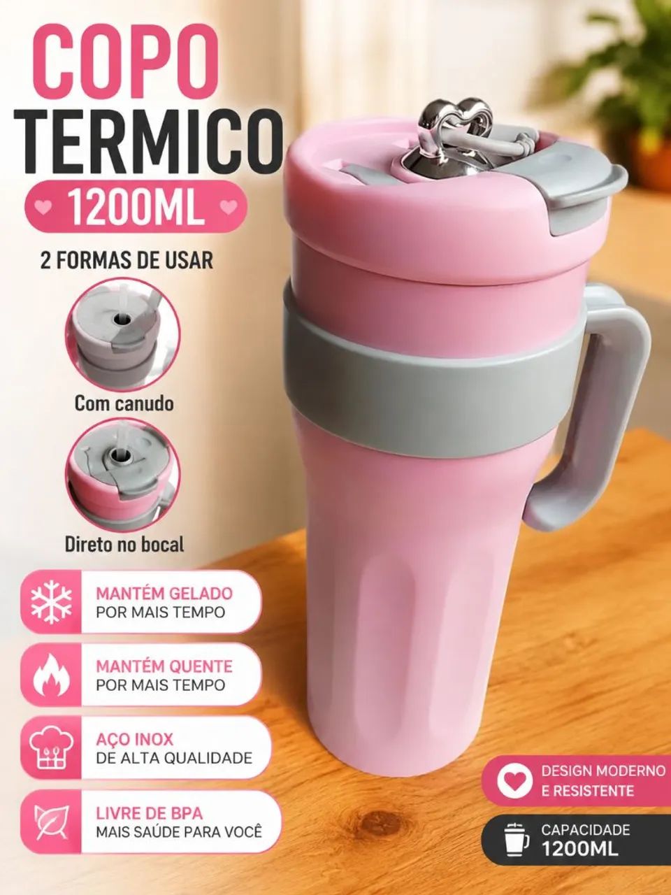 Copo térmico gigante 1200ml 