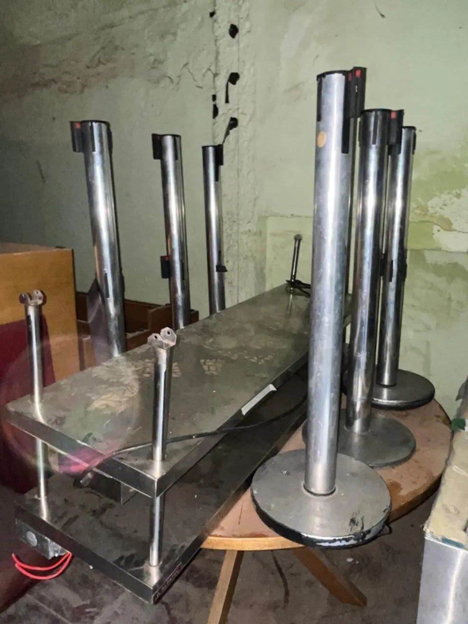 6 Unidades Suporte Organizador de Fila Inox para Eventos / Comércio