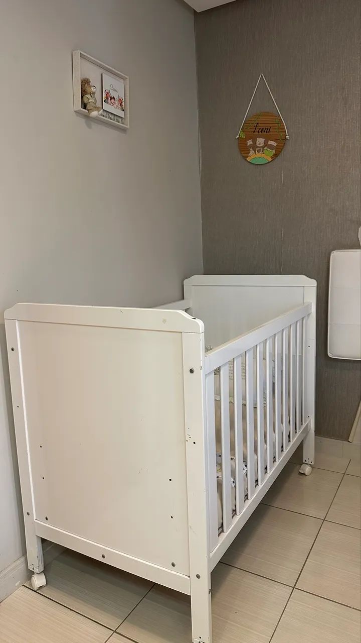 Berço americano 100% MDF com colchão  - Foto 2
