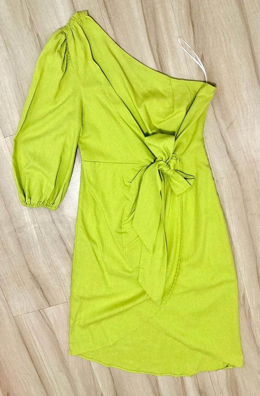 Vestido midi com linho 