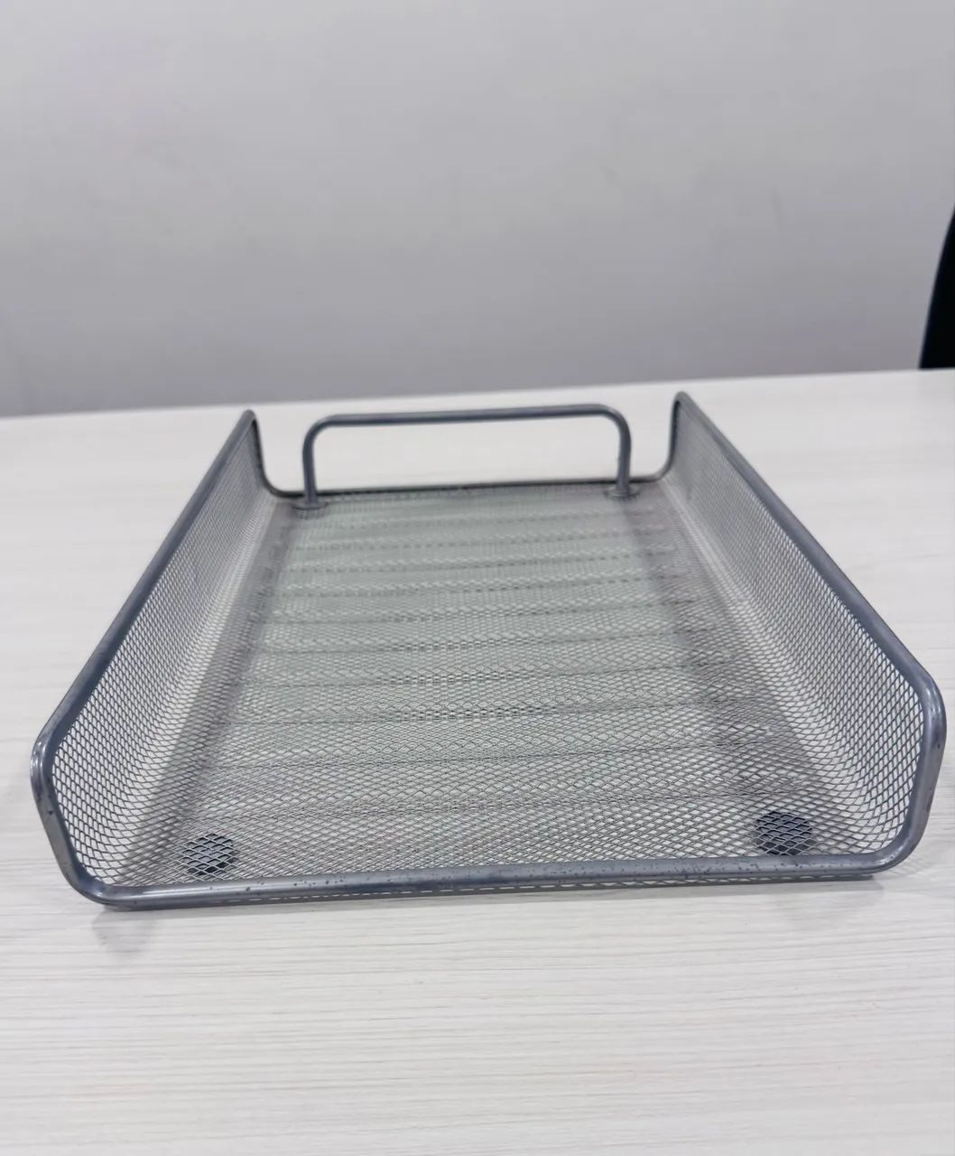 Bandeja organizadora de mesa em metal - ideal para documentos  - Foto 2