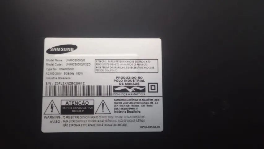TV SAMSUNG 46´´ COM DEFEITO NA TELA UN46C5000QM FUNCIONA NORMAL - Foto 2