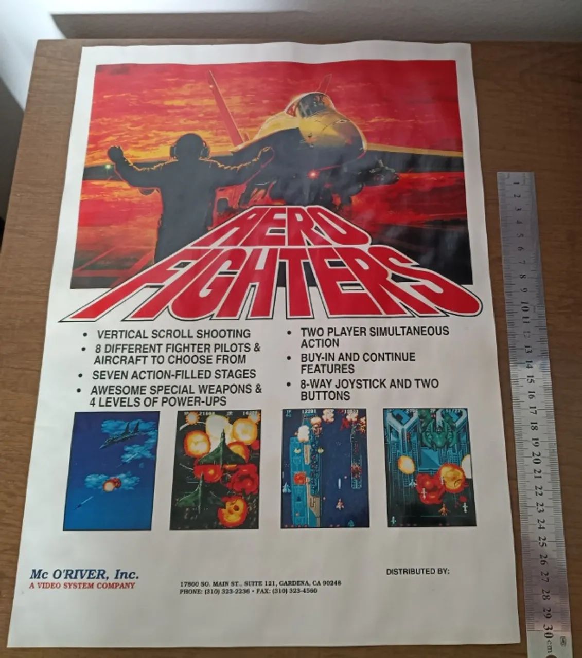 Material de Divulgação Original  Aero Fighters (1992)