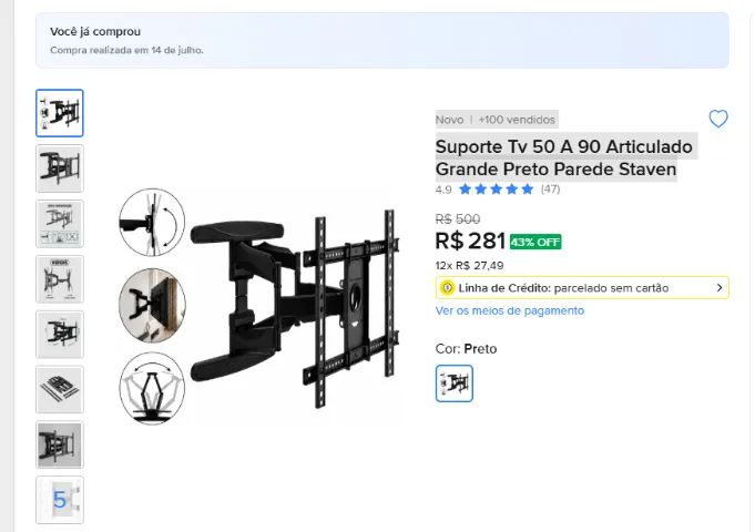 TELEVISAO 85 POLEGADAS NOVA - 1 MÊS DE USO - Foto 4