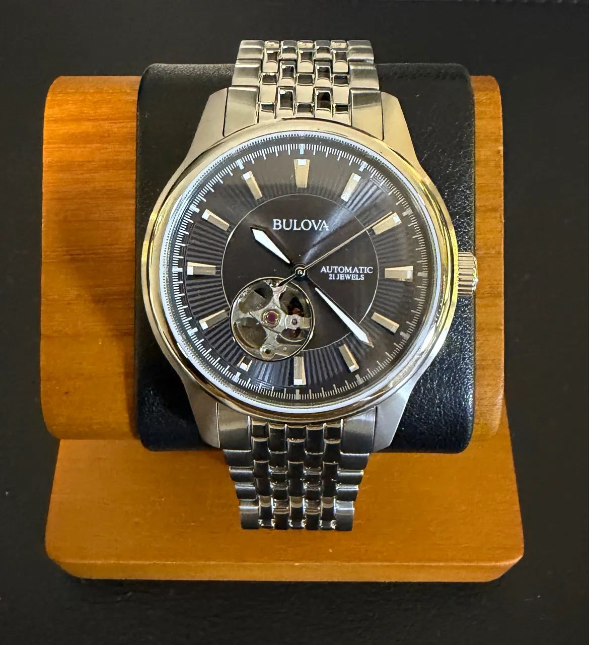 Relógio Bulova Classic Open Heart Automático Novo - Foto 2