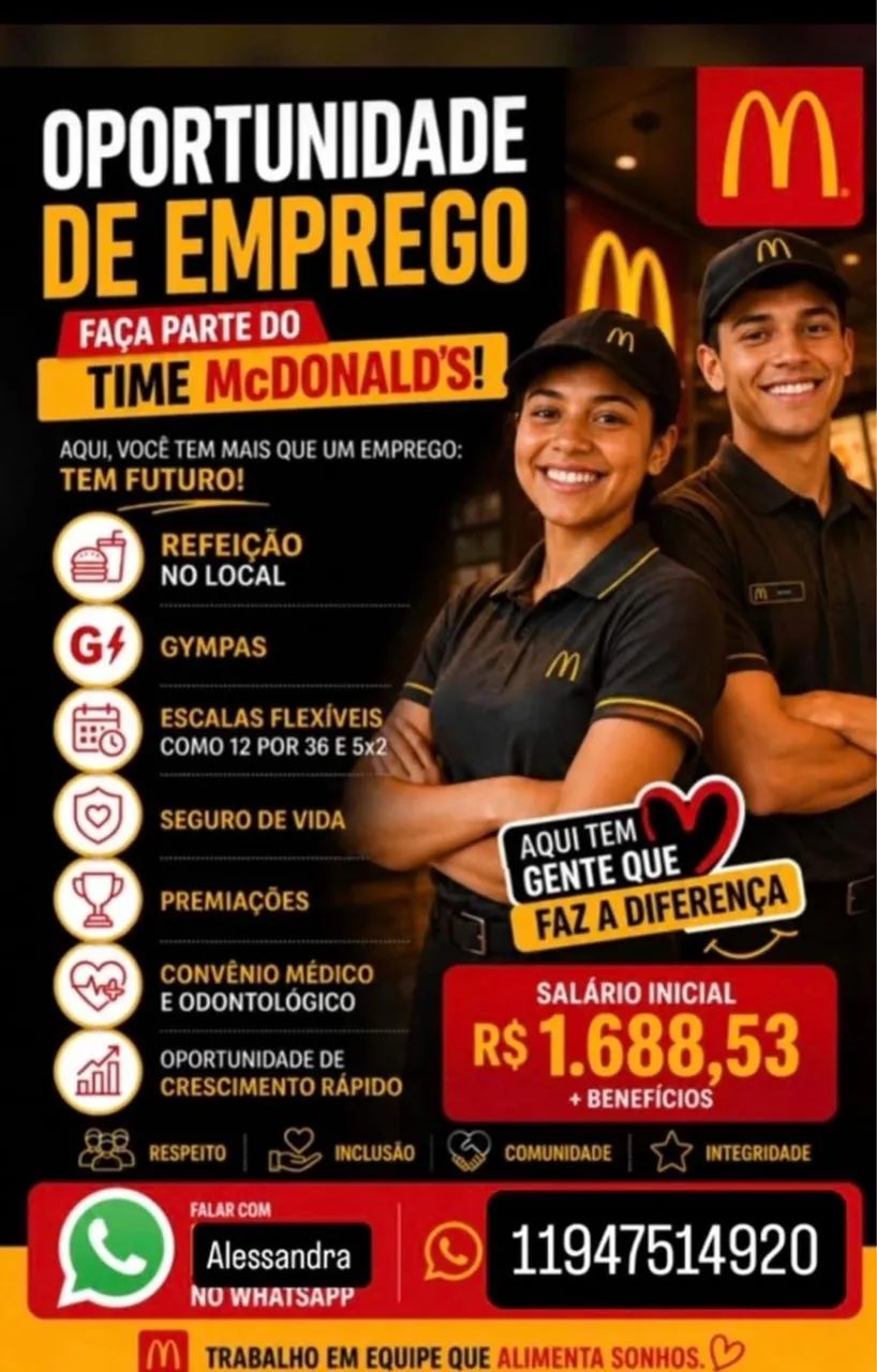 Vagas para trabalhar no McDonald?s ? - Foto 2