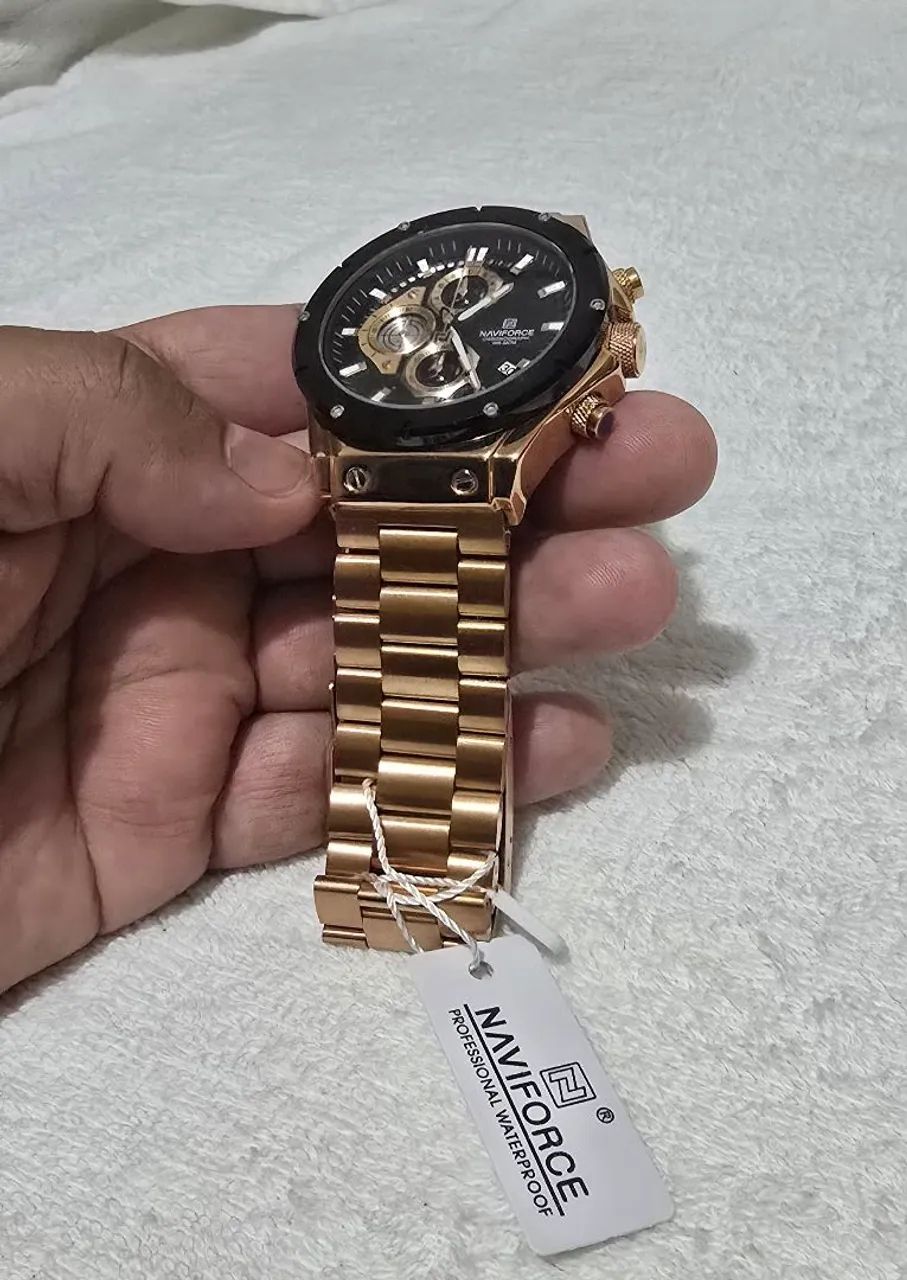 Relógio da Naviforce cronógrafo em aço original  - Foto 3