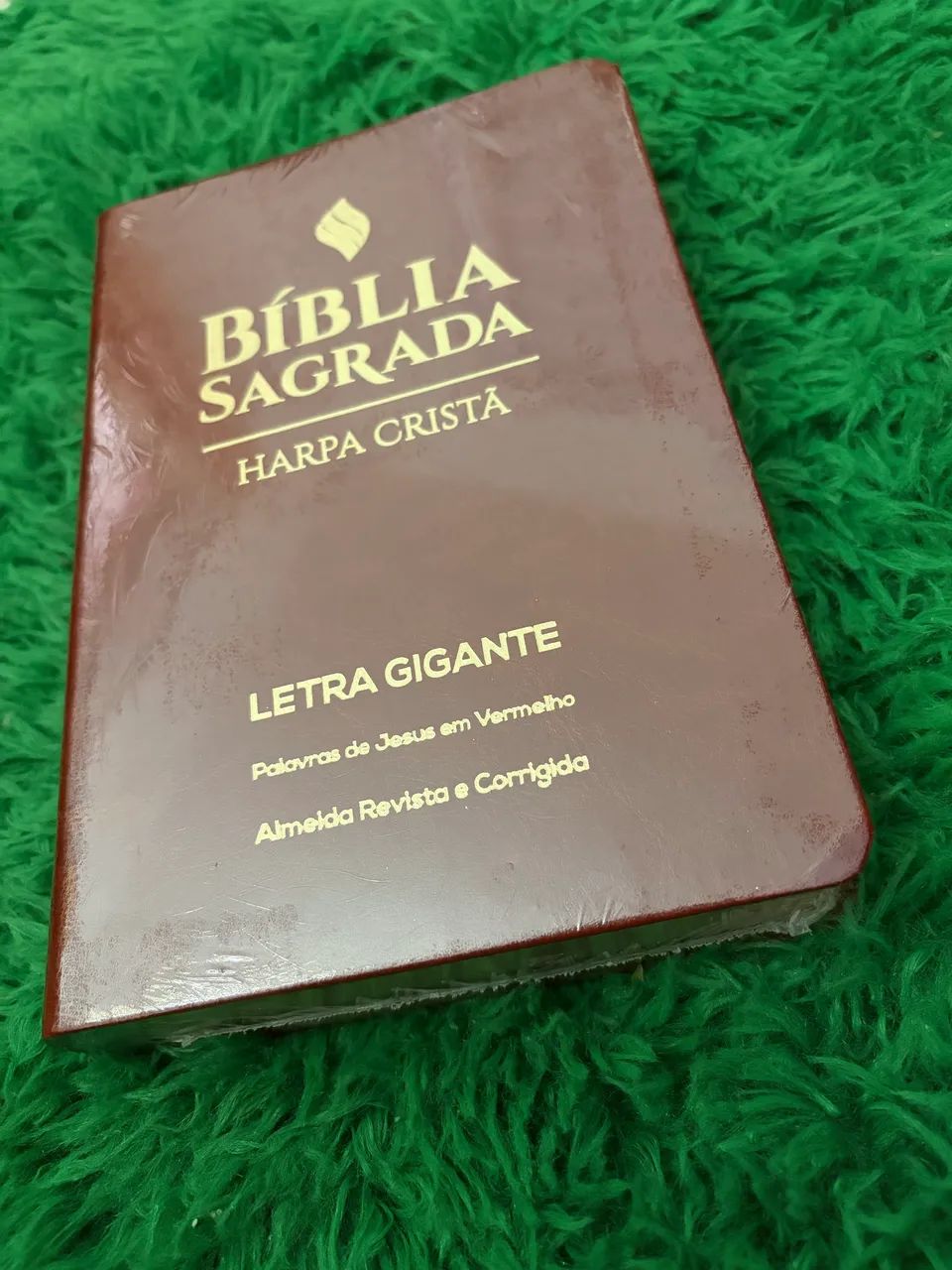 BÍBLIA COM HARPA LUXO MARROM - NOVA - Foto 5