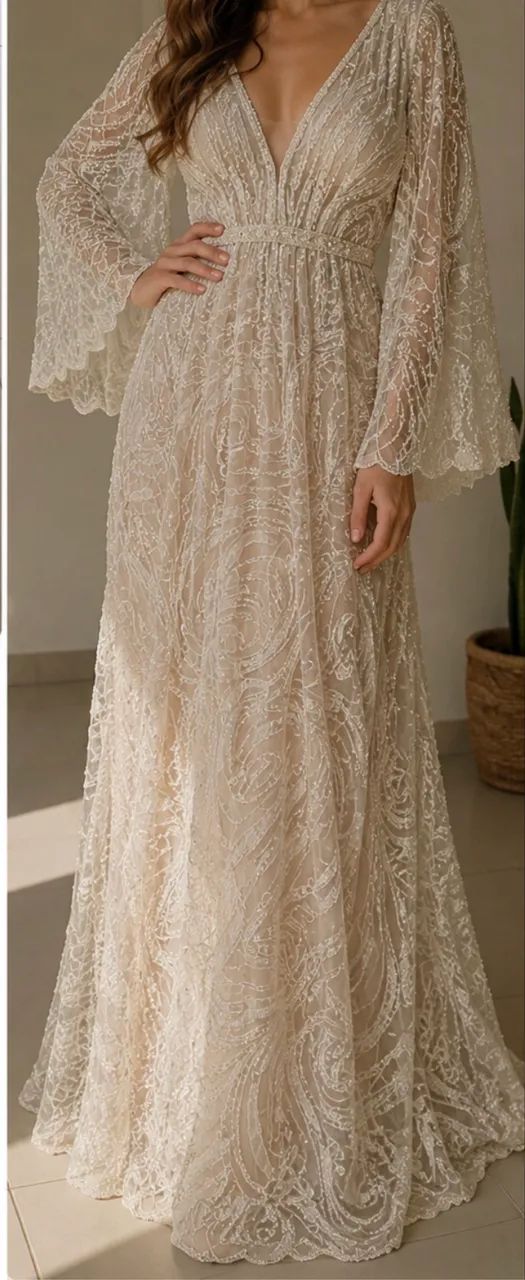 VESTIDO NOIVA BORDADO - Foto 2