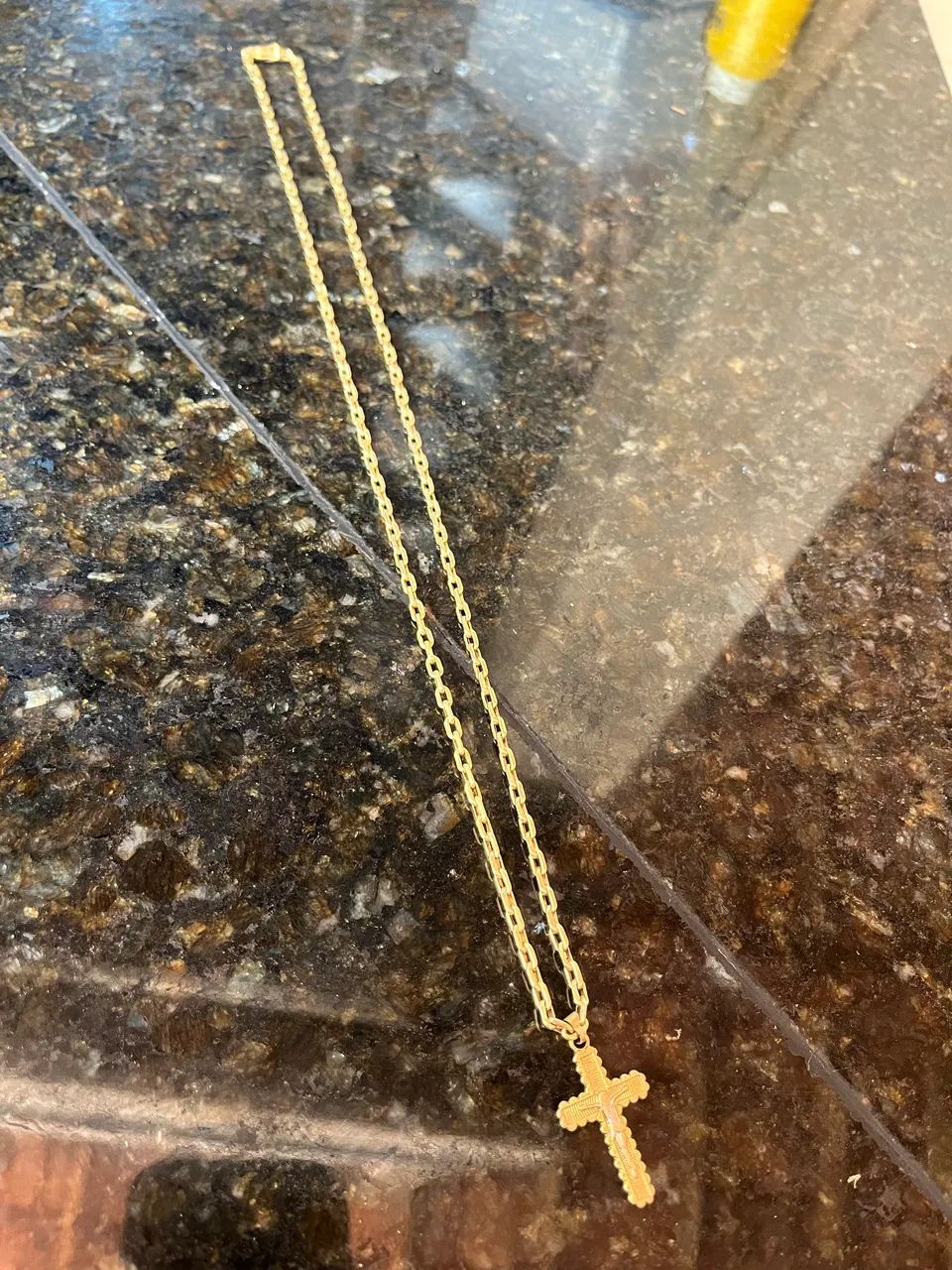 Corrente de Ouro 18k modelo cadeado com pingente  - Foto 3