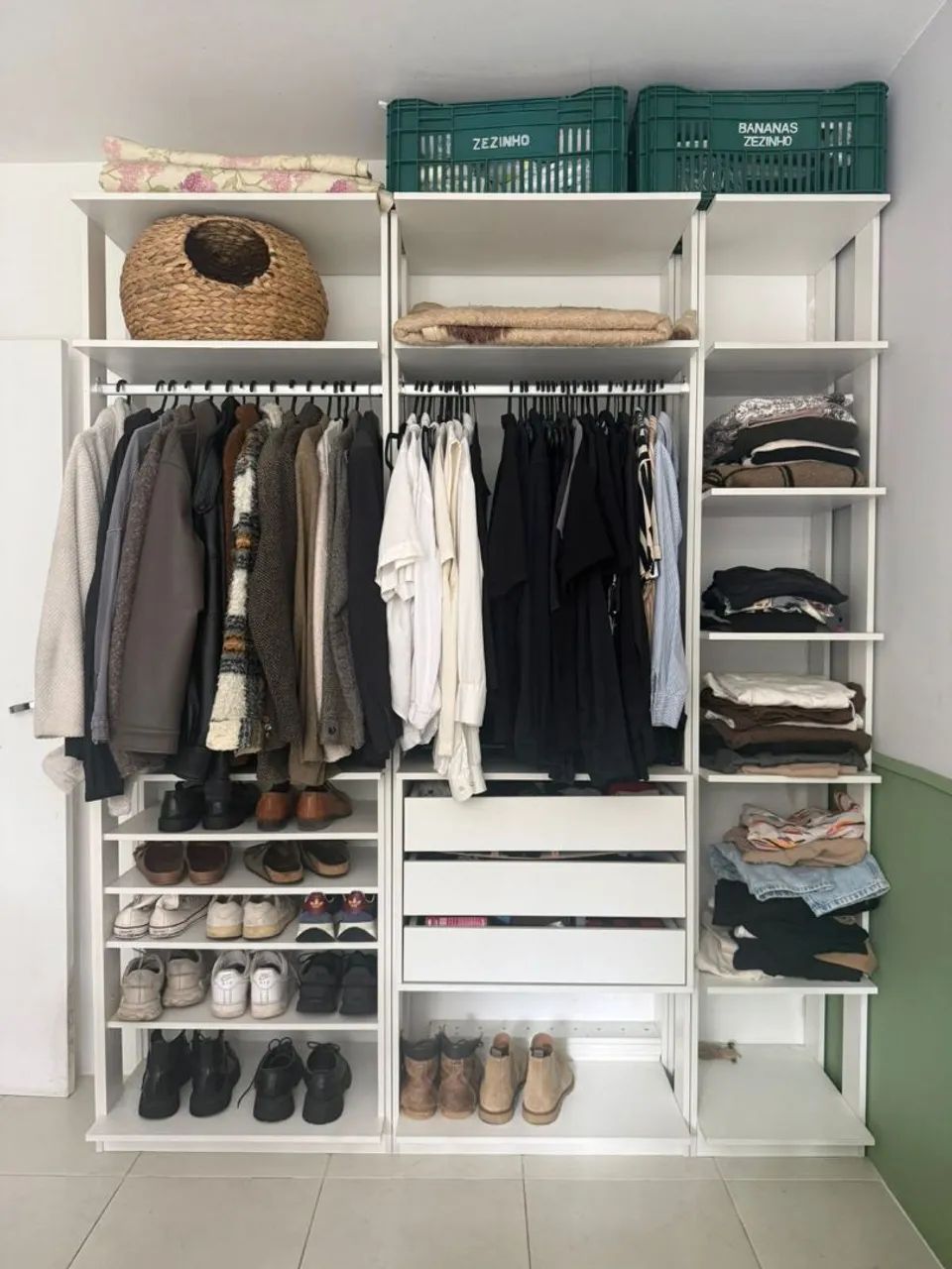 3 módulos closet branco