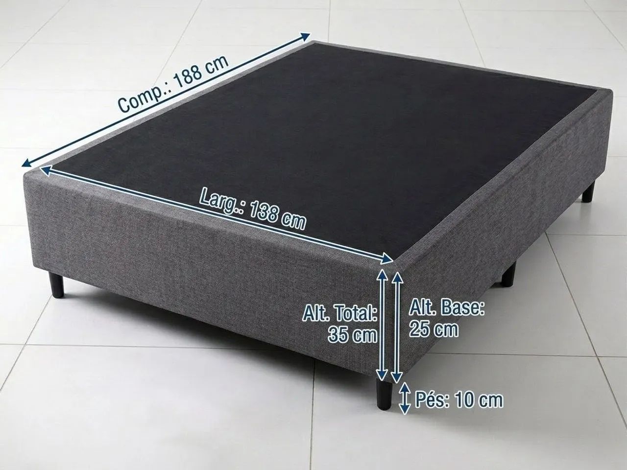 Base Box Cama Casal - Foto 5