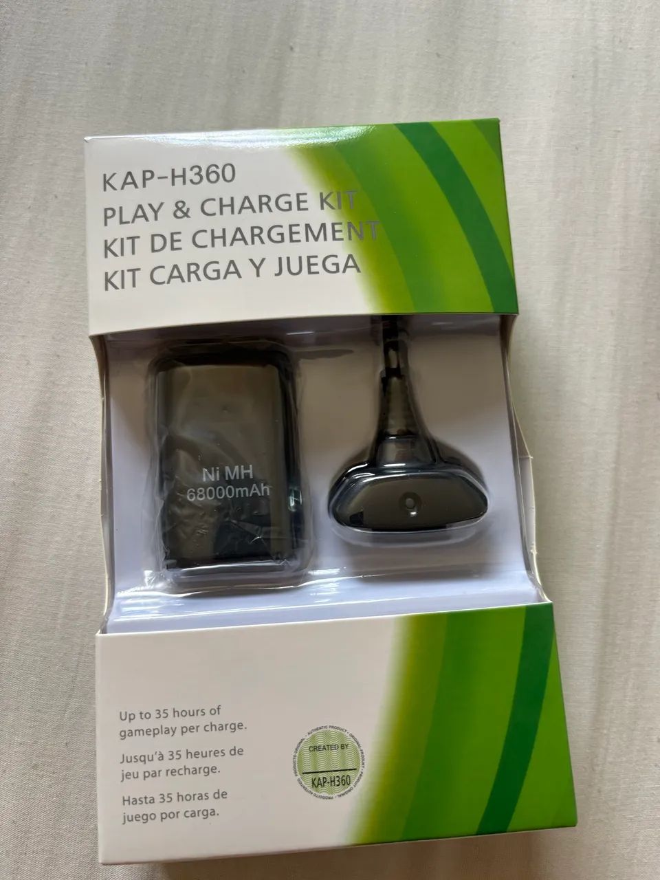 Kit bateria e cabo Xbox 360 