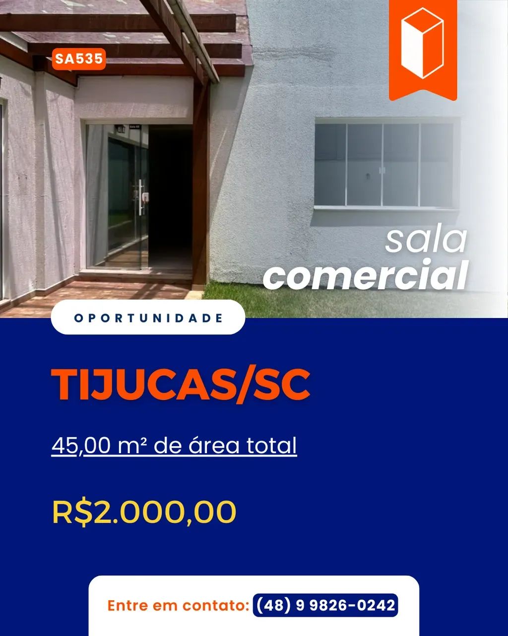 Sala Comercial para Aluguel  Centro de Tijucas
