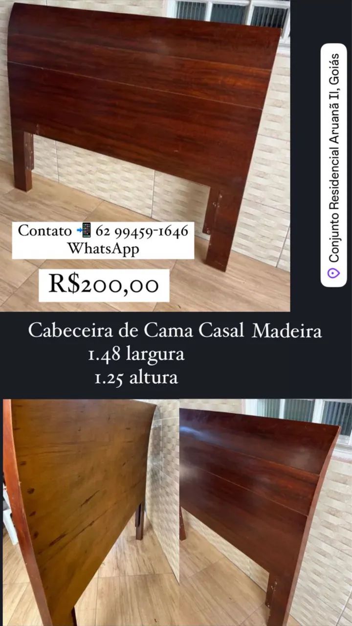 Cabeceira Casal Madeira  - Foto 4