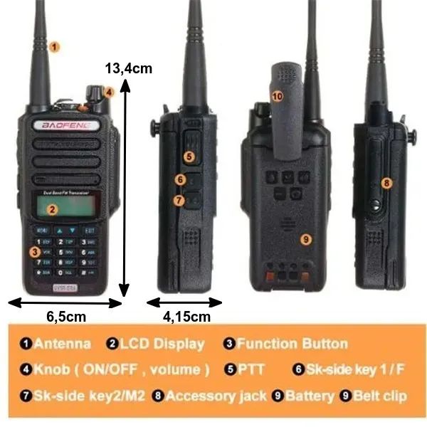 Radio HT Baofeng UV9R-ERA 5W Resistente à Água UHF+VHF+FM Original Novo Pronta Entrega - Foto 3