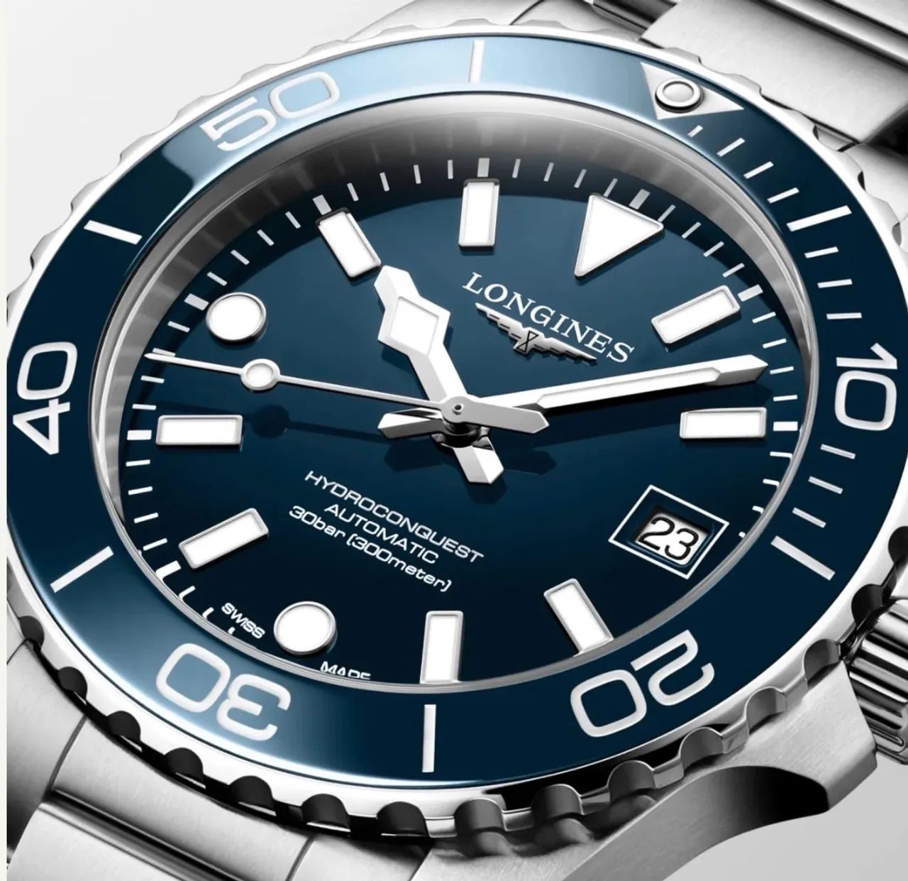 Longines Hydroconquest 39 Aut Modelo Novo bezel Cerâmica  - Foto 5