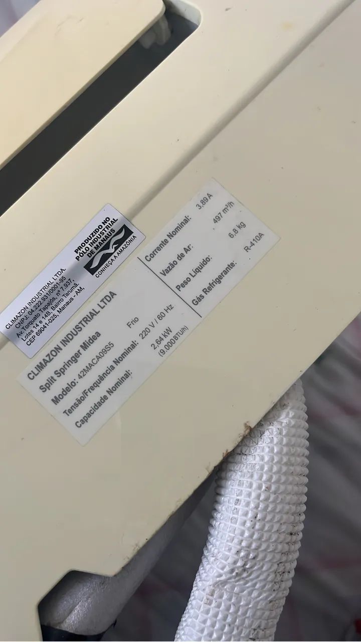 Ar condicionado 9000btus