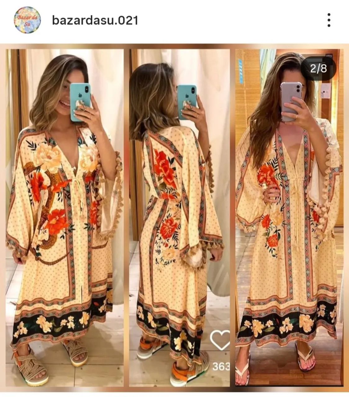 Vestido midi baem Farm - Foto 2