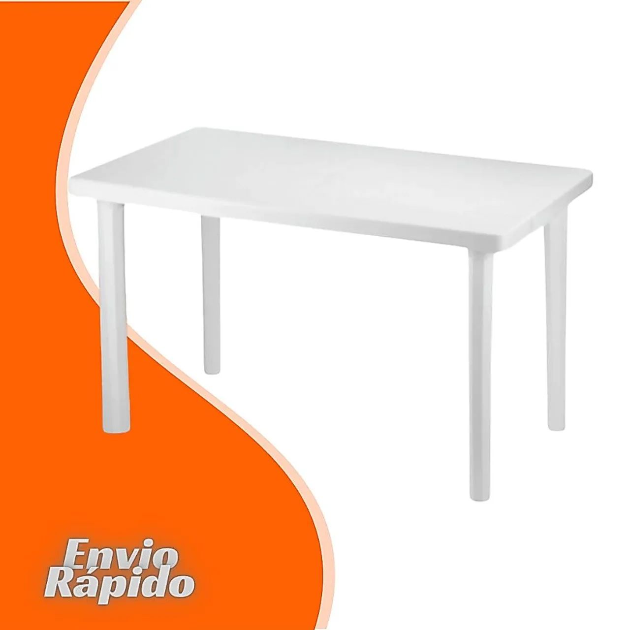Mesa de plástico retangular mesa desmontáve Mesa 6 lugaresl - Foto 3