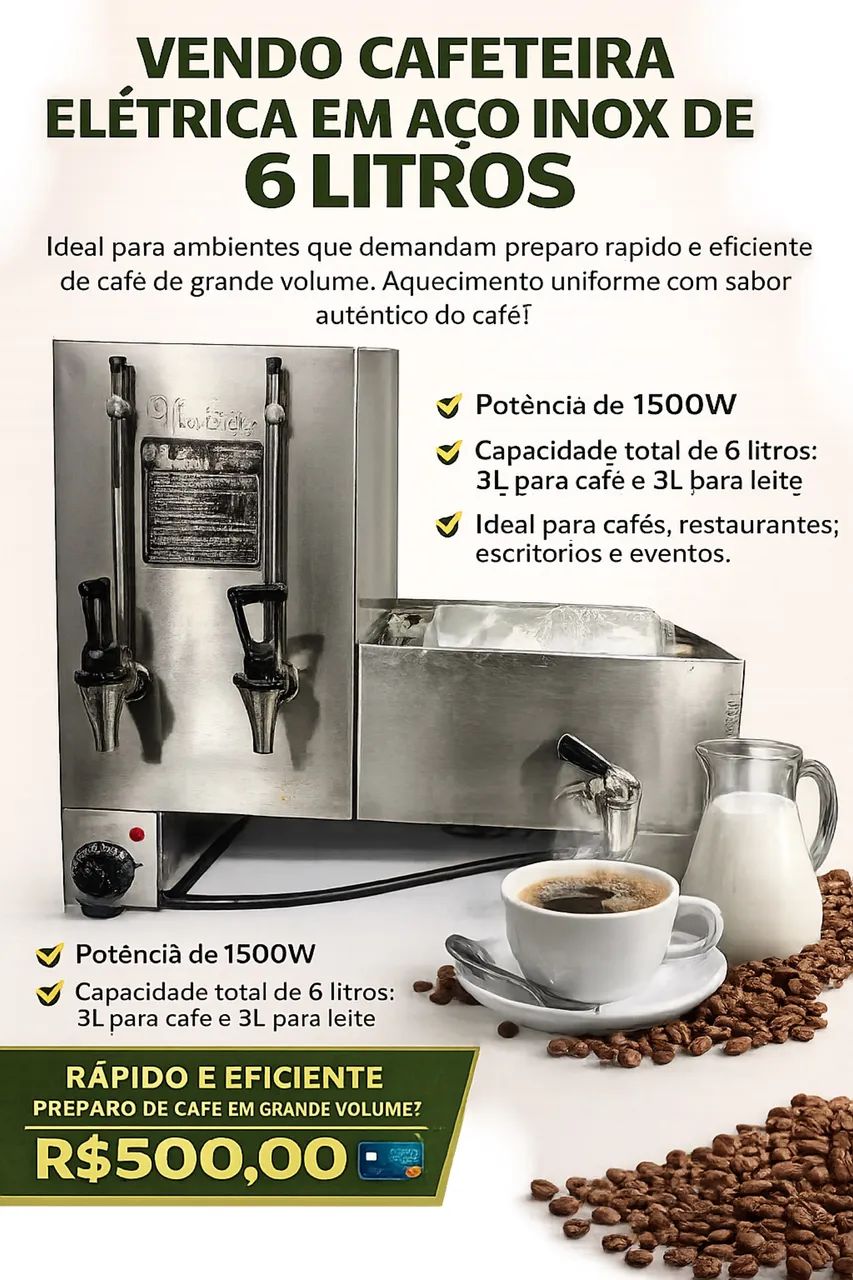 Cafeteira industrial pequena