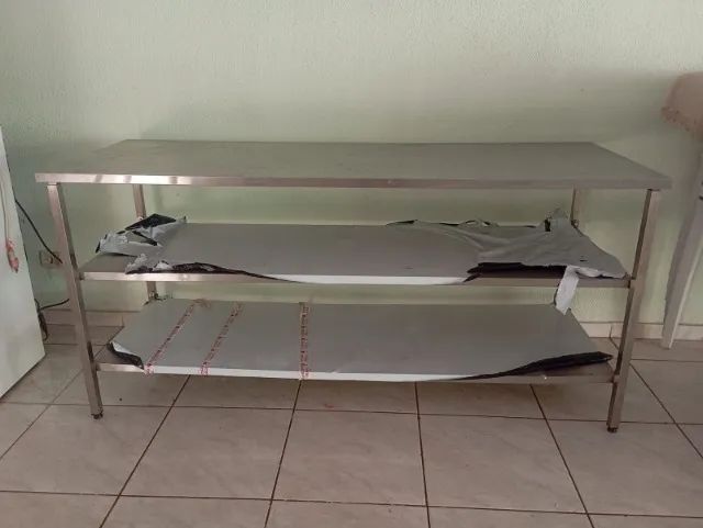 Mesa Aço Inox  - 190x70x90cm