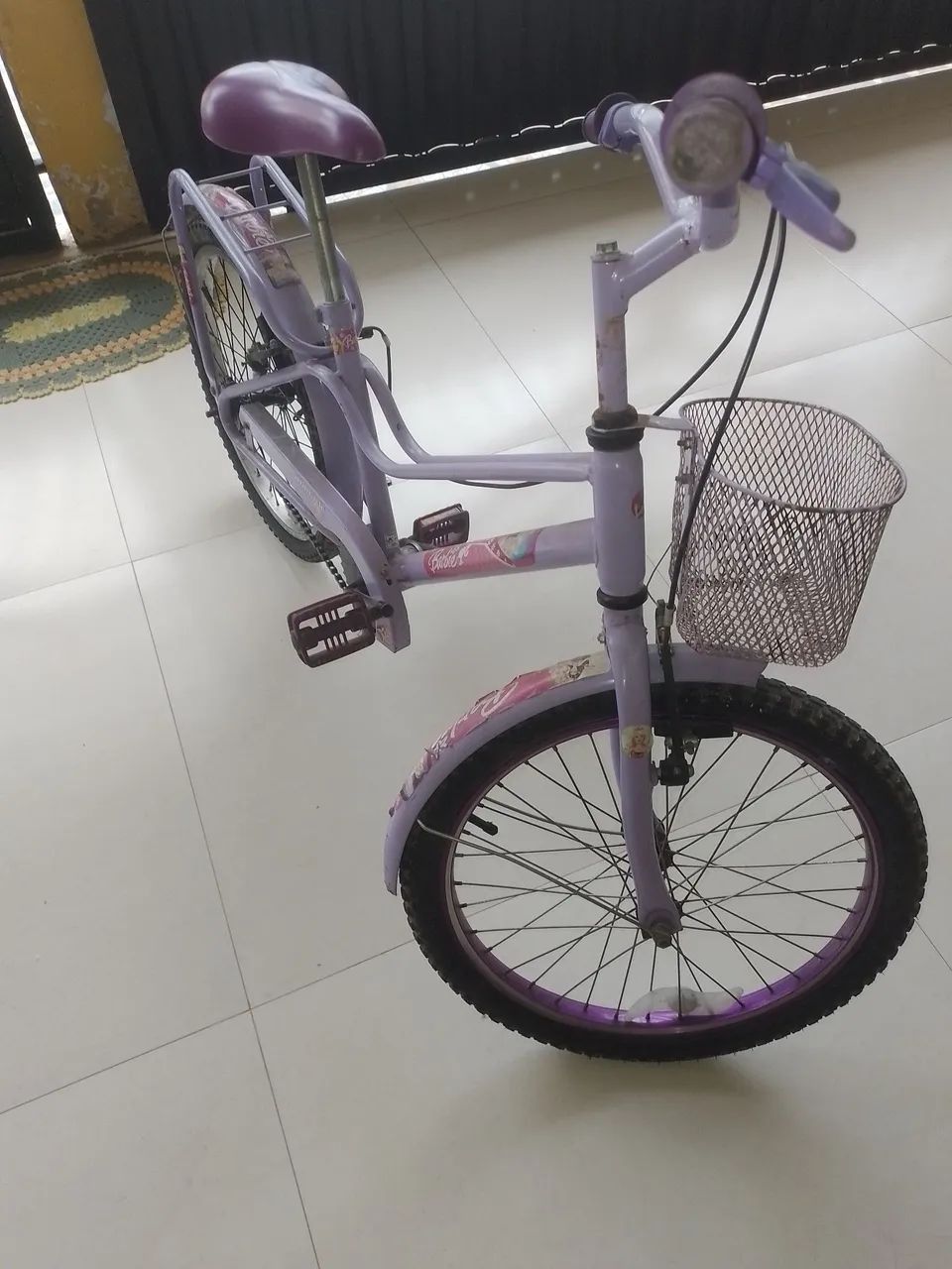 Bicicleta aro 20 feminina cor roxa