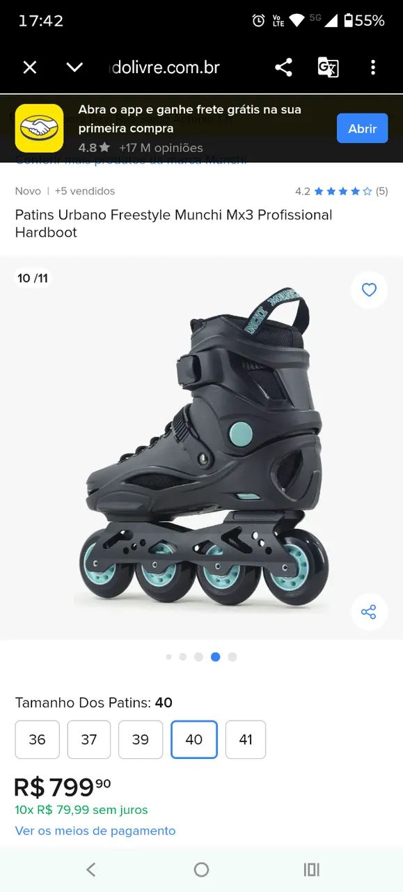Roller novo na caixa  - Foto 3
