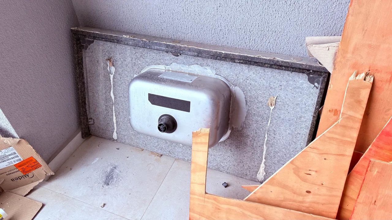 Bancada em granito Verde Ubatuba 120X60cm