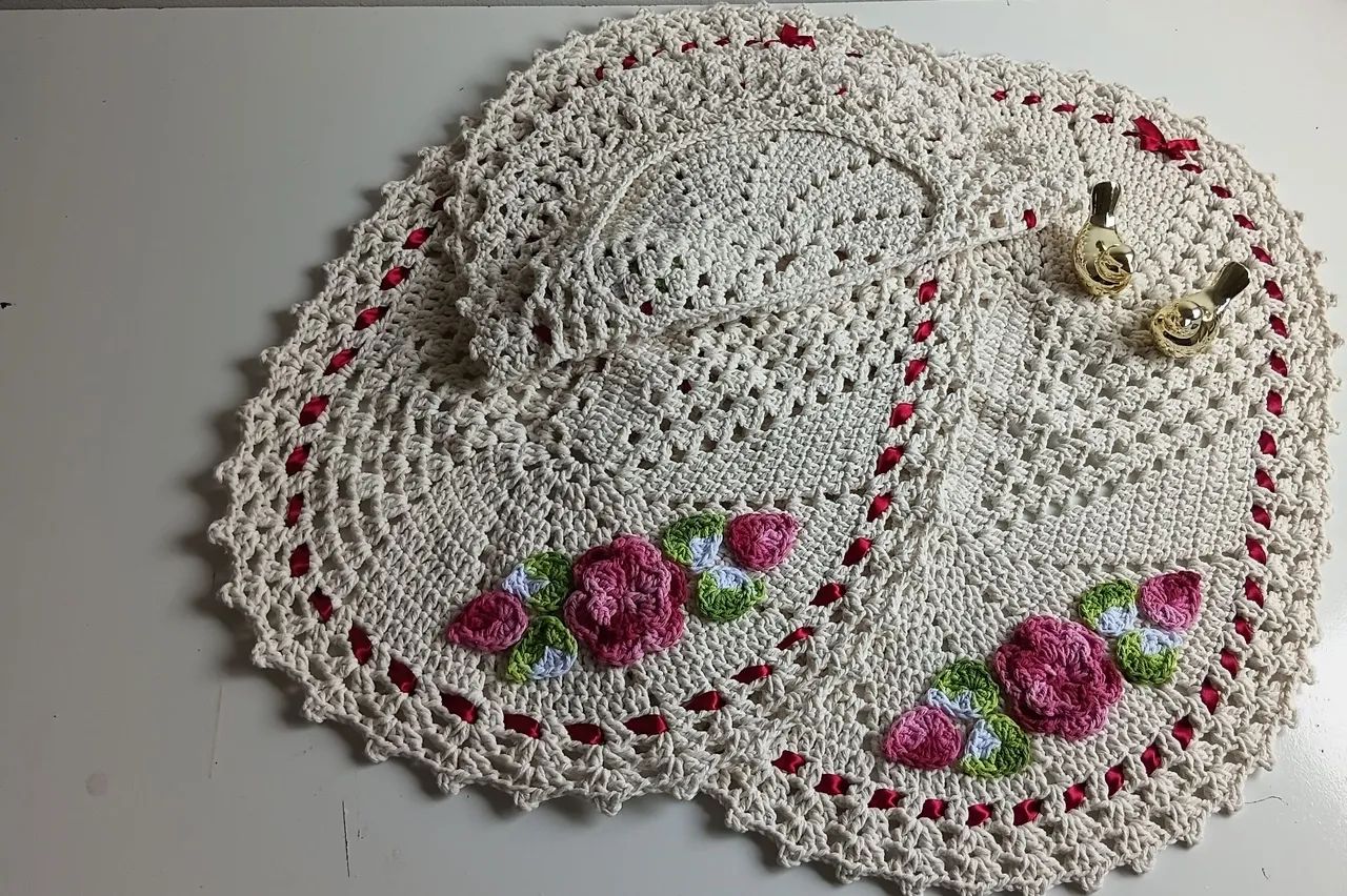 Kit jogo de banheiro em Croche  - Foto 4