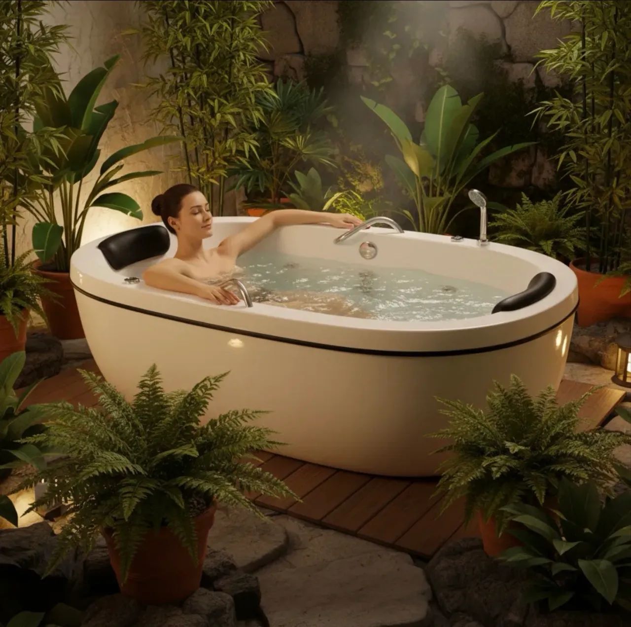 Banheira de hidromassagem / aquecedor 5.000w/cromoterapia/ total hidro - Foto 3