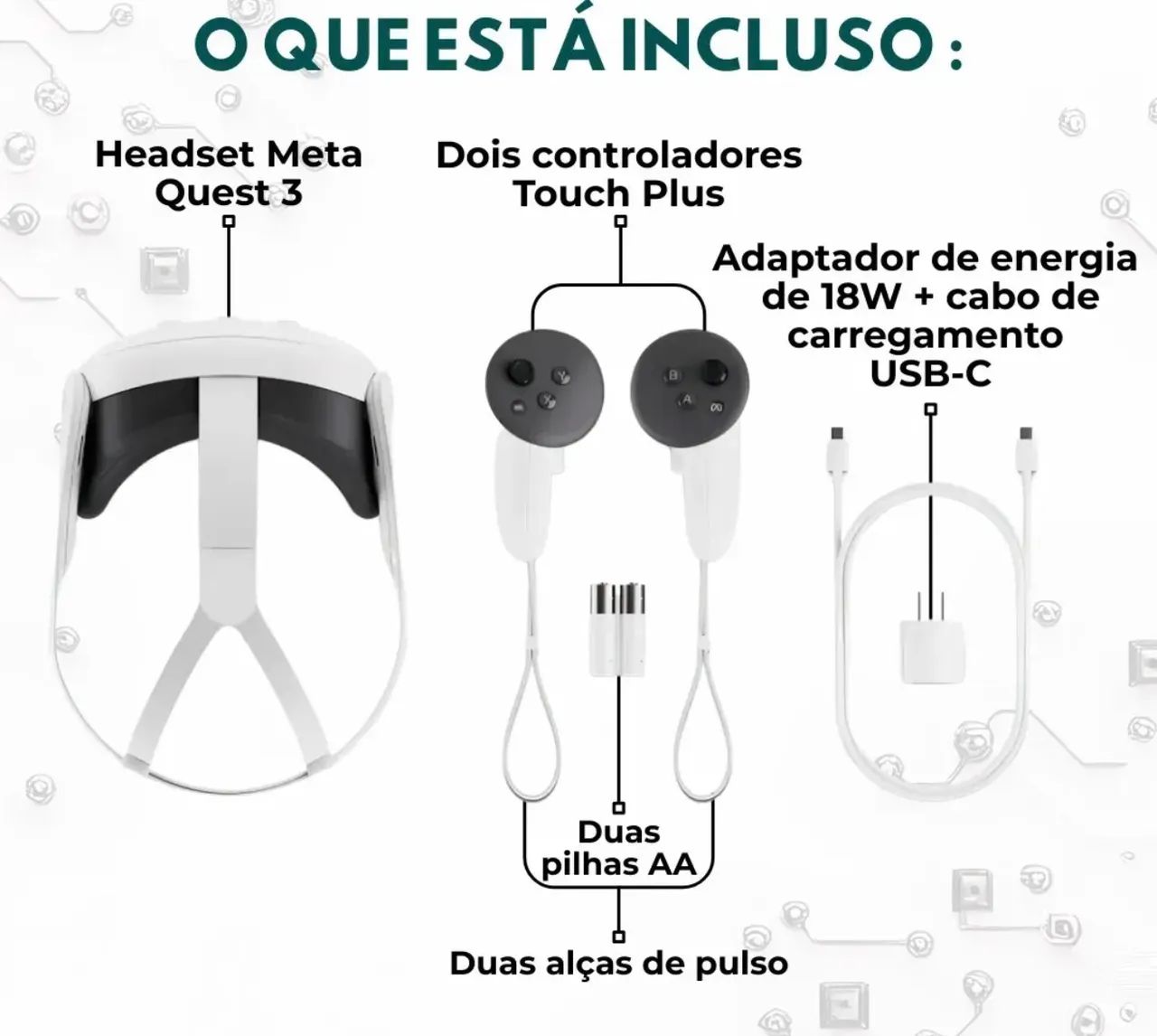 Meta Quest 3 512GB + BOBOVR M3 Pro - Periféricos e Acessórios de