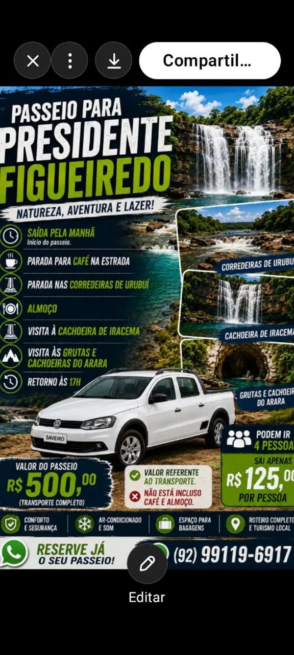 Passeio para Presidente Figueiredo 