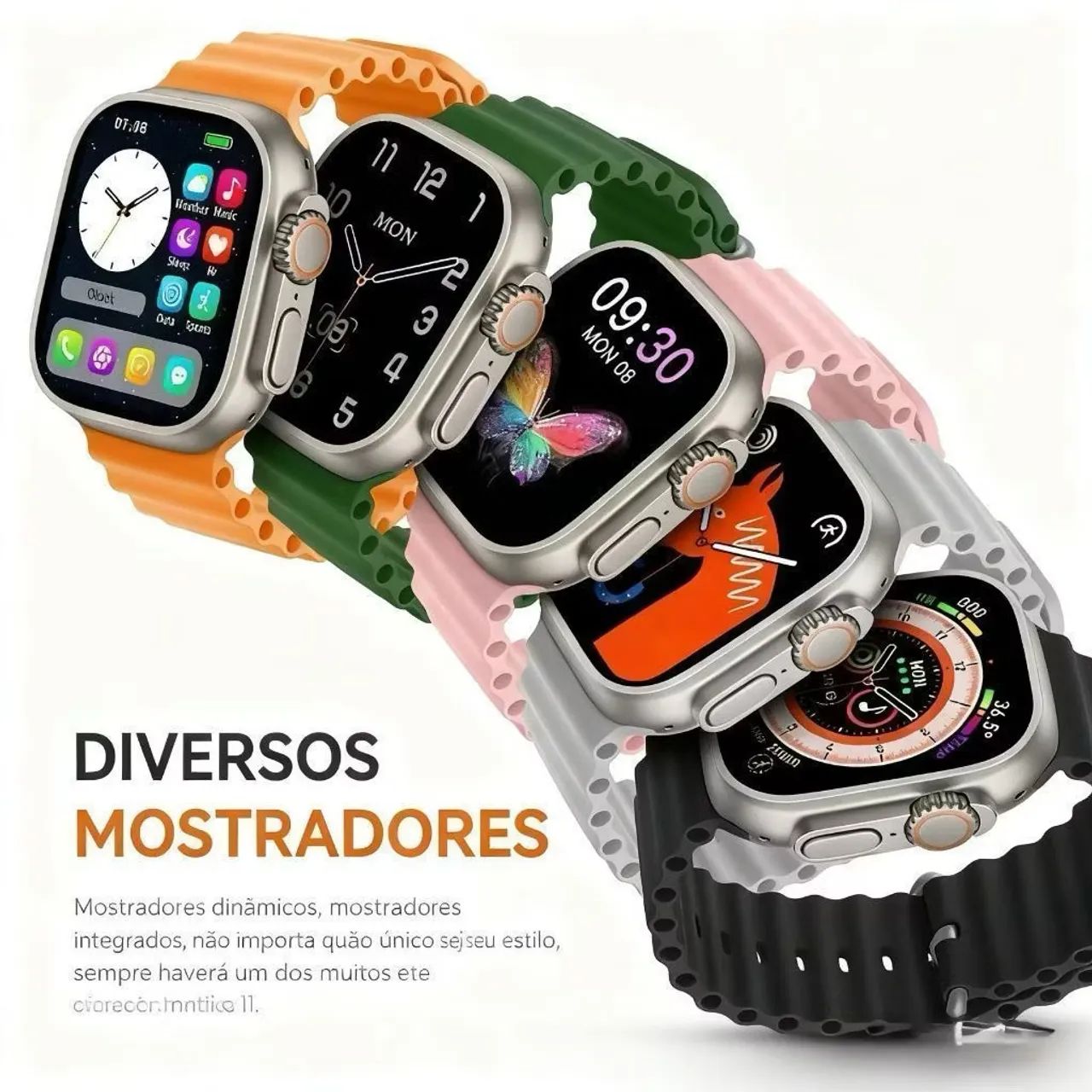 Smartwatch RL-17 AGold com 4 pulseiras  - Foto 2