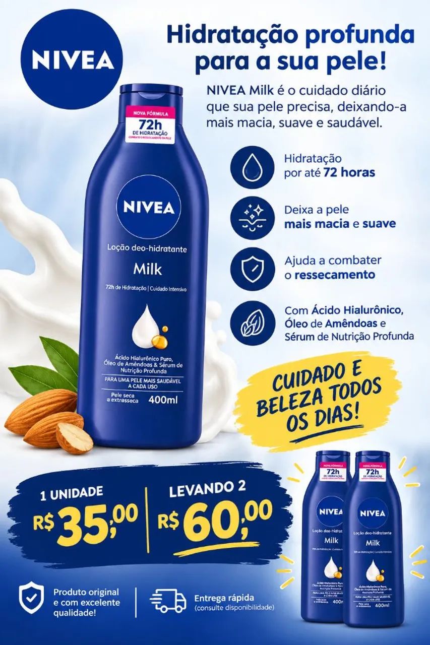 Hidratante Corporal Nívea Milk 400ML