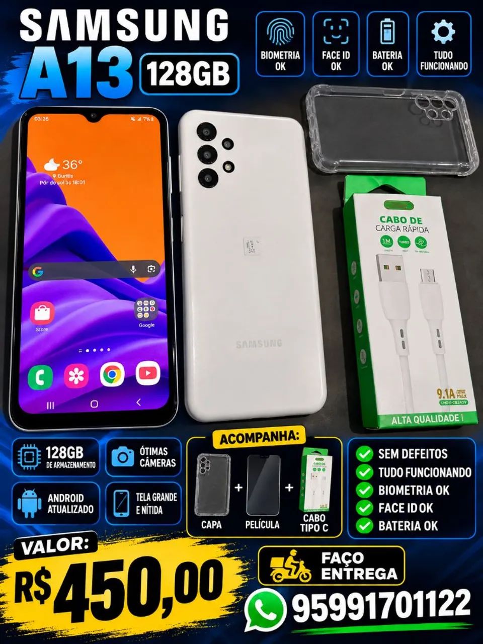 Samsung 128GB todo 100%