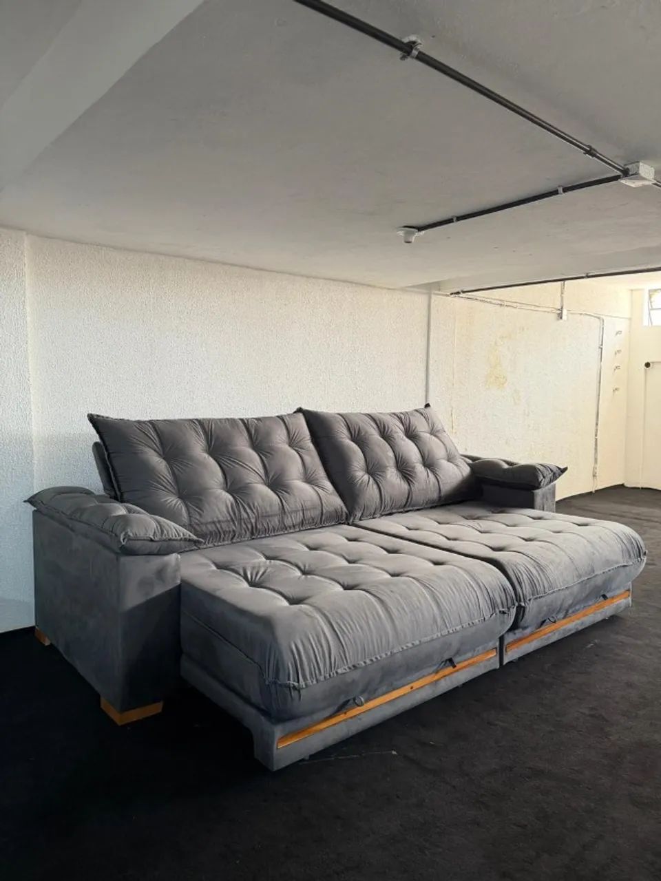 Sofá Retrátil e Reclinável 2.90cm pillow top 30cm, Mola ensacada - Foto 2