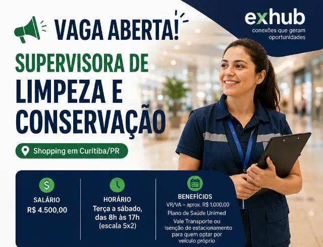 Vaga Supervisora de Limpeza 