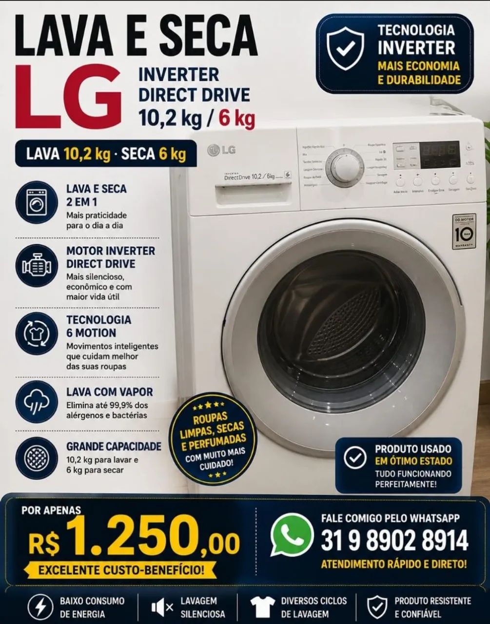 Lava e seca lg