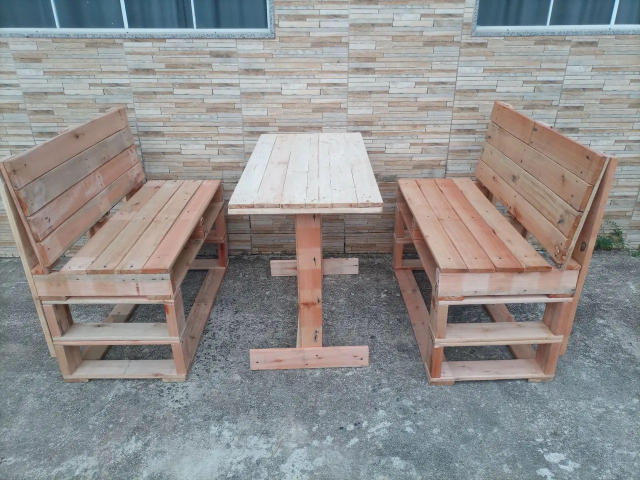 Conjunto sofá de pallet 