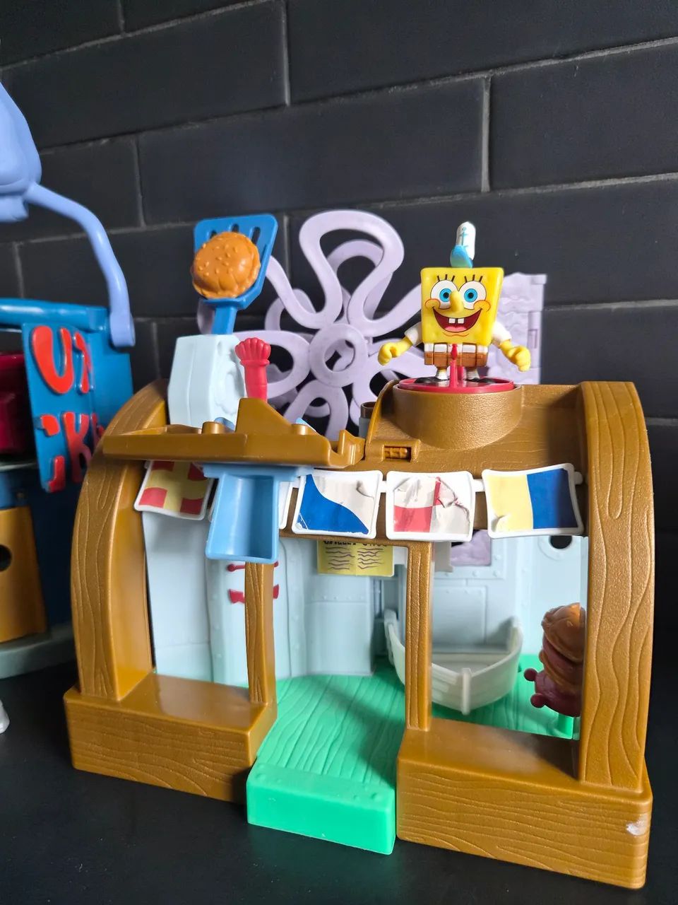 Balde de lixo e siri cascudo bob esponja imaginext  - Foto 3