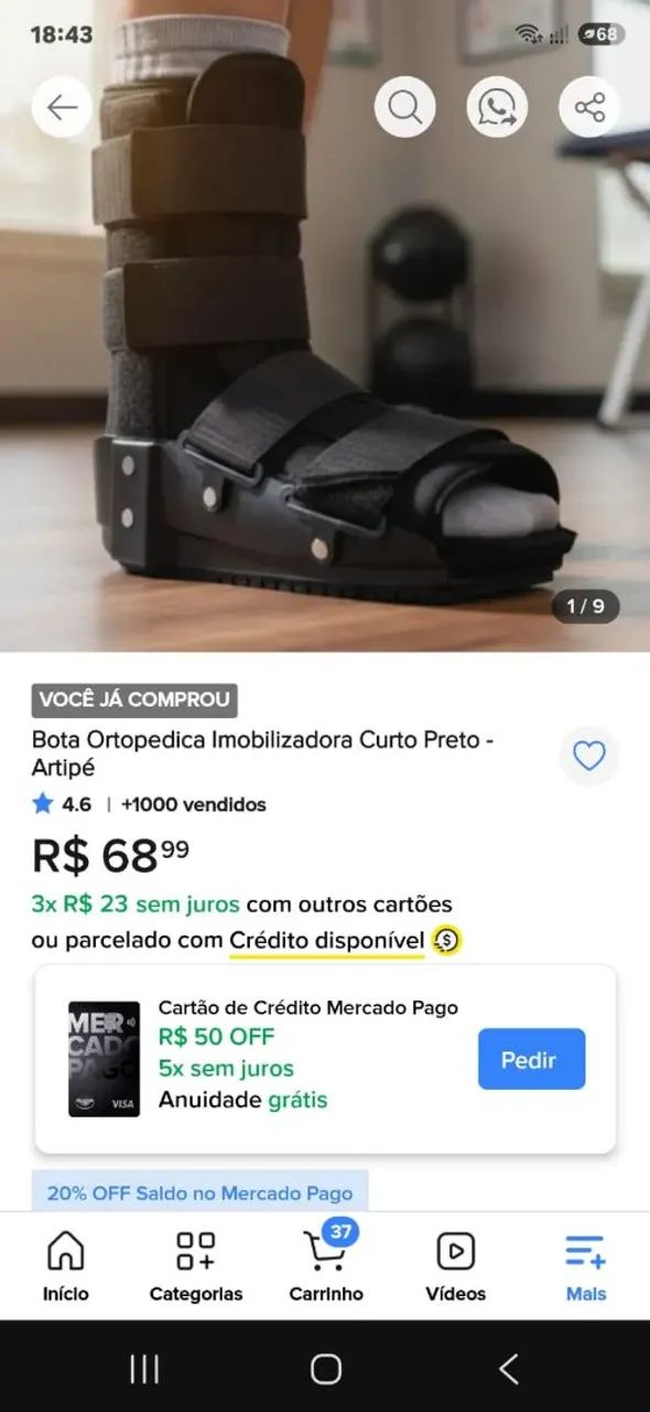 Bota Ortopédica Imobilizadora - Foto 4