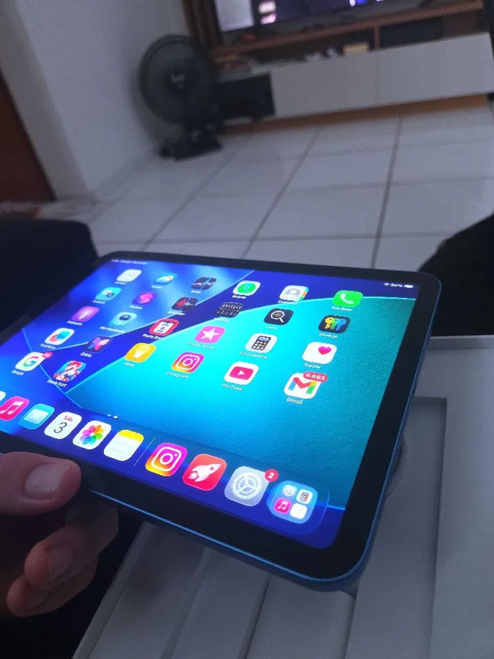 IPAD 11, chip A16 wi-fi 128gb e 6gb de ram cor azul, touch digital