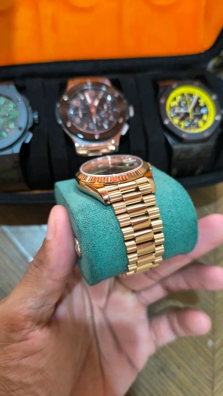 Rolex Day Date Rose Green Clone - Foto 2