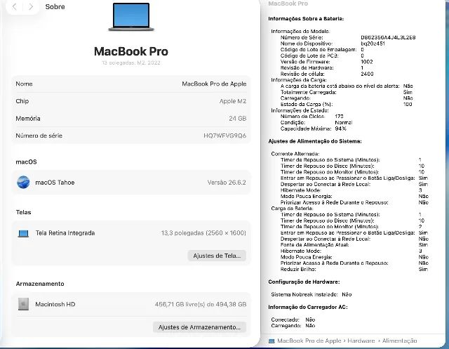MacBook Pro M2 Touch Bar  - 2022 (M2/24g/512g) 13,3 Polegadas - Foto 2