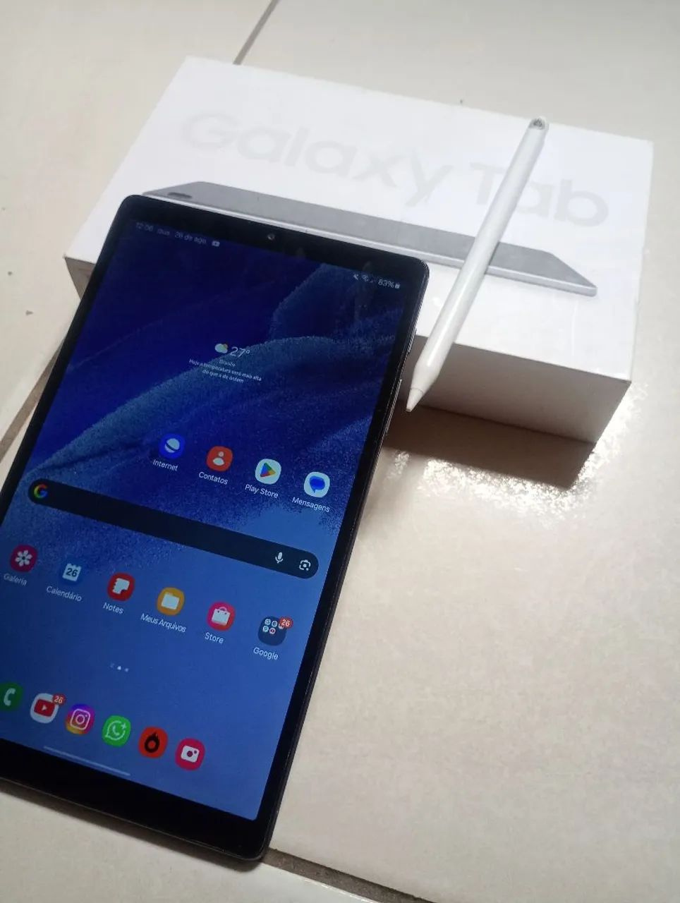 Tablet Samsung com caneta e caixa - Foto 2