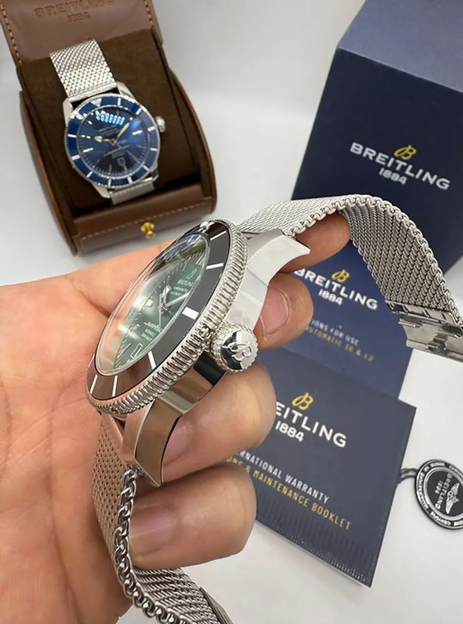 Relógio Breitling Super Ocean Mostrador Verde Automático  - Foto 4